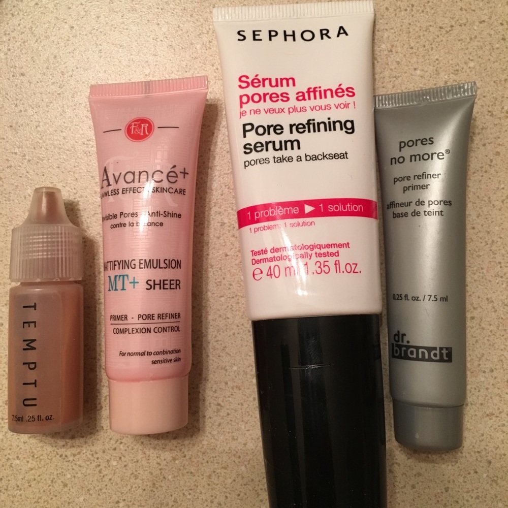 Pore refining products and bronzer